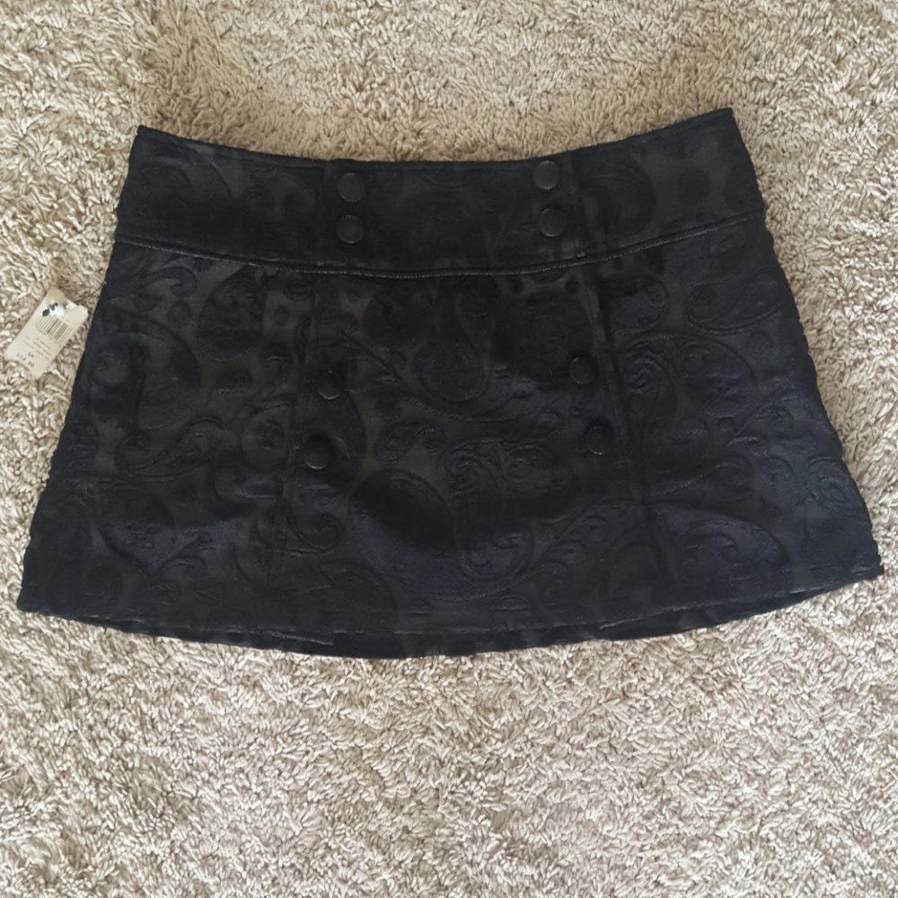 Black mini skirt
